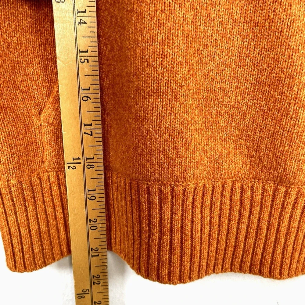 NWT Vince Womens 100% Cashmere Sweater Hoodie‎ Size M Orange Lightweight READ